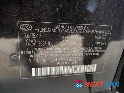 Zdjęcie 13 z 14 samochodu: 2018 HYUNDAI SONATA SPORT VIN:5NPE34AF9JH626237 - miniatura