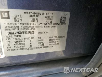 Zdjęcie 12 z 12 samochodu: 2014 BUICK ENCLAVE VIN:5GAKVBKD2EJ308506 - miniatura