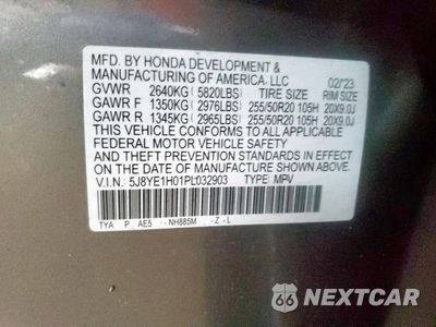 Zdjęcie 13 z 13 samochodu: 2023 ACURA MDX A-SPEC VIN:5J8YE1H01PL032903 - miniatura