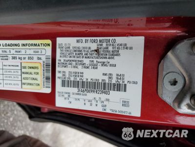 Zdjęcie 12 z 14 samochodu: 2015 FORD FUSION TITANIUM VIN:3FA6P0K99FR239403 - miniatura