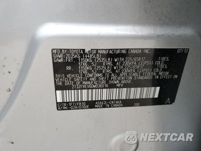 Zdjęcie 13 z 15 samochodu: 2013 TOYOTA RAV4 LE VIN:2T3ZFREV6DW036016 - miniatura