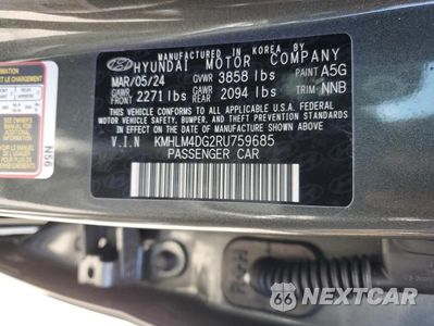 Zdjęcie 12 z 12 samochodu: 2024 HYUNDAI ELANTRA SEL VIN:KMHLM4DG2RU759685 - miniatura