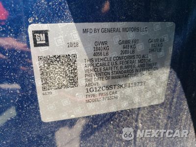 Zdjęcie 12 z 14 samochodu: 2019 CHEVROLET MALIBU LS VIN:1G1ZC5ST3KF119737 - miniatura
