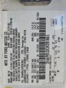 Zdjęcie 12 z 12 samochodu: 2018 FORD FUSION SE HYBRID VIN:3FA6P0LUXJR281865 - miniatura