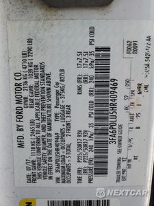 Zdjęcie 12 z 12 samochodu: 2017 FORD FUSION SE HYBRID VIN:3FA6P0LU5HR409469 - miniatura