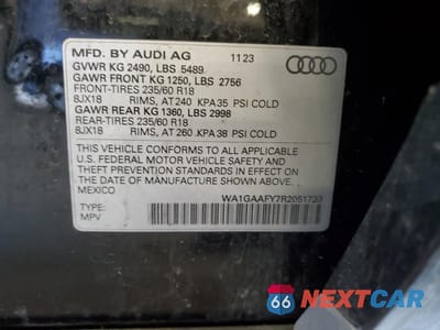 Zdjęcie 13 z 13 samochodu: 2024 AUDI Q5 PREMIUM 45 VIN:WA1GAAFY7R2051733 - miniatura