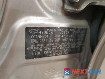 Zdjęcie 12 z 12 samochodu: 2005 HYUNDAI SONATA GL VIN:KMHWF25H35A158526 - miniatura