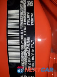 Zdjęcie 12 z 12 samochodu: 2018 FIAT 500X POP VIN:ZFBCFXAB7JP682939 - miniatura