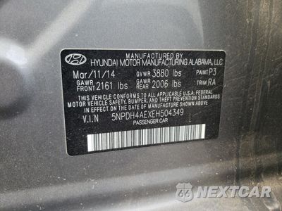 Zdjęcie 12 z 12 samochodu: 2014 HYUNDAI ELANTRA SE VIN:5NPDH4AEXEH504349 - miniatura