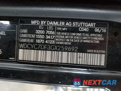 Zdjęcie 12 z 14 samochodu: 2016 MERCEDES-BENZ G 63 AMG VIN:WDCYC7DF3GX259692 - miniatura