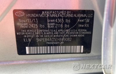 Zdjęcie 10 z 11 samochodu: 2014 HYUNDAI SONATA GLS VIN:5NPEB4AC5EH849082 - miniatura