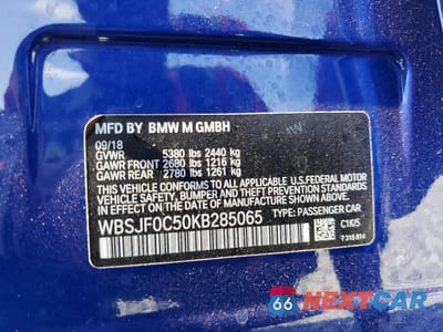 Zdjęcie 12 z 13 samochodu: 2019 BMW M5 VIN:WBSJF0C50KB285065 - miniatura