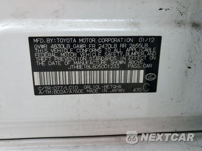 Zdjęcie 12 z 12 samochodu: 2013 LEXUS GS 350 VIN:JTHBE1BL6D5001233 - miniatura