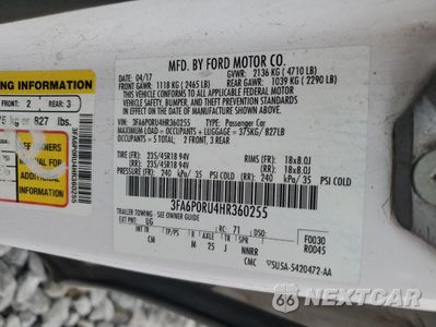 Zdjęcie 12 z 12 samochodu: 2017 FORD FUSION TITANIUM HEV VIN:3FA6P0RU4HR360255 - miniatura