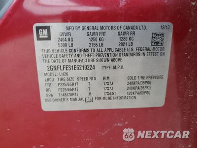 Zdjęcie 13 z 13 samochodu: 2014 CHEVROLET EQUINOX LT VIN:2GNFLFE31E6219224 - miniatura