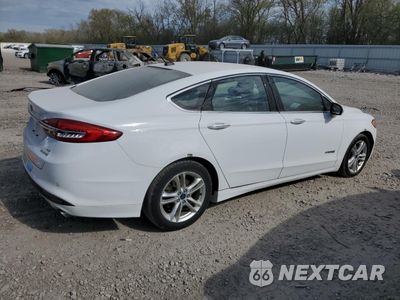 Trzecie zdjęcie samochodu z tyłu: 2018 FORD FUSION SE HYBRID VIN:3FA6P0LU8JR129874 - miniatura