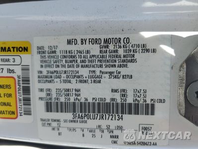 Zdjęcie 12 z 13 samochodu: 2018 FORD FUSION SE HYBRID VIN:3FA6P0LU7JR172134 - miniatura