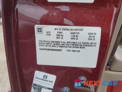 Zdjęcie 12 z 14 samochodu: 1998 BUICK LESABRE CUSTOM VIN:1G4HP52K5WH403357 - miniatura