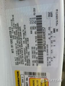 Zdjęcie 12 z 12 samochodu: 2017 FORD FUSION SE HYBRID VIN:3FA6P0LU1HR409257 - miniatura