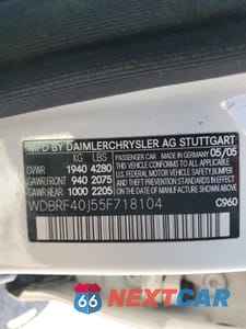 Zdjęcie 12 z 12 samochodu: 2005 MERCEDES-BENZ C 230K SPORT SEDAN VIN:WDBRF40J55F718104 - miniatura