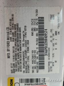 Zdjęcie 12 z 12 samochodu: 2017 FORD FUSION SE HYBRID VIN:3FA6P0LU2HR409574 - miniatura