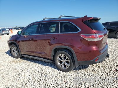 Drugie zdjęcie samochodu z przodu: 2015 TOYOTA HIGHLANDER XLE VIN:5TDKKRFH1FS055227 - miniatura