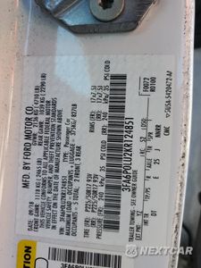 Zdjęcie 12 z 12 samochodu: 2019 FORD FUSION SE VIN:3FA6P0LU2KR124851 - miniatura
