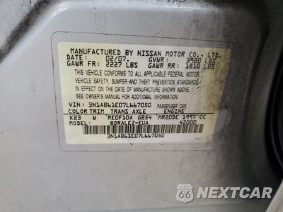 Zdjęcie 12 z 14 samochodu: 2007 NISSAN SENTRA 2.0 VIN:3N1AB61E07L667050 - miniatura