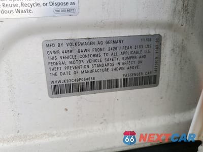 Zdjęcie 12 z 12 samochodu: 2009 VOLKSWAGEN PASSAT TURBO VIN:WVWJK93C49P054656 - miniatura