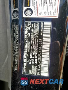 Zdjęcie 12 z 14 samochodu: 2022 MERCEDES-BENZ S 580 4MATIC VIN:W1K6G7GB2NA143318 - miniatura