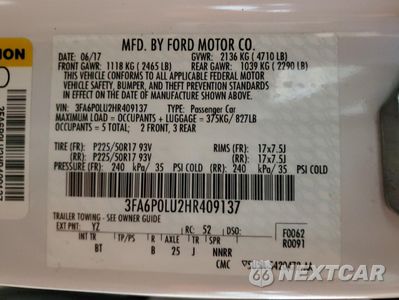 Zdjęcie 12 z 12 samochodu: 2017 FORD FUSION SE HYBRID VIN:3FA6P0LU2HR409137 - miniatura