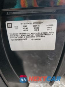 Zdjęcie 12 z 12 samochodu: 2005 CHEVROLET CORVETTE VIN:1G1YY24U955105420 - miniatura