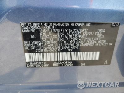 Zdjęcie 13 z 15 samochodu: 2012 TOYOTA RAV4 VIN:2T3BF4DV4CW255187 - miniatura