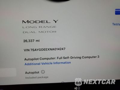 Zdjęcie 9 z 12 samochodu: 2022 TESLA MODEL Y VIN:7SAYGDEEXNA014247 - miniatura