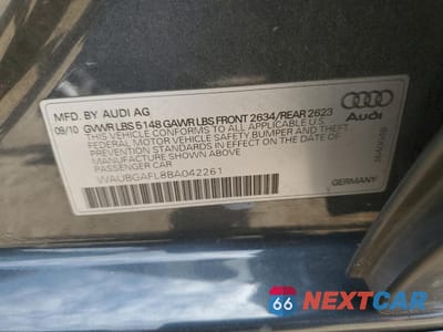Zdjęcie 12 z 12 samochodu: 2011 AUDI S4 PREMIUM PLUS VIN:WAUBGAFL8BA042261 - miniatura