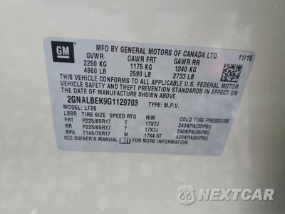 Zdjęcie 13 z 15 samochodu: 2016 CHEVROLET EQUINOX LS VIN:2GNALBEK9G1129703 - miniatura
