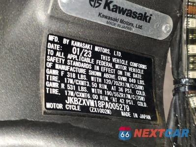 Zdjęcie 9 z 10 samochodu: 2023 KAWASAKI ZX1002 M VIN:JKBZXVM18PA005279 - miniatura
