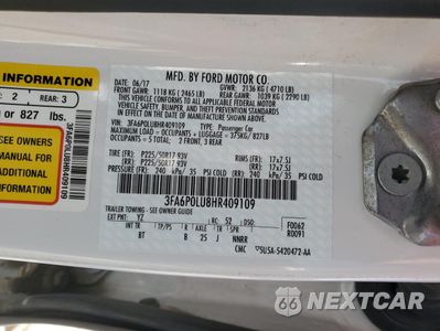 Zdjęcie 12 z 13 samochodu: 2017 FORD FUSION SE HYBRID VIN:3FA6P0LU8HR409109 - miniatura