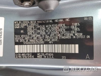 Zdjęcie 13 z 13 samochodu: 2005 TOYOTA SIENNA CE VIN:5TDZA23C95S350995 - miniatura