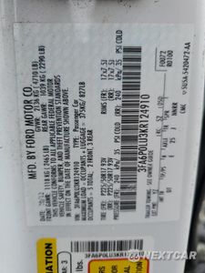 Zdjęcie 12 z 12 samochodu: 2019 FORD FUSION SE VIN:3FA6P0LU3KR124910 - miniatura