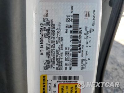 Zdjęcie 12 z 13 samochodu: 2017 FORD FUSION SE HYBRID VIN:3FA6P0LU9HR408891 - miniatura