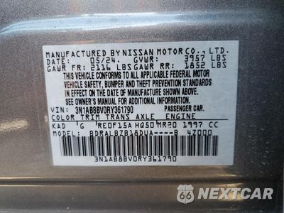 Zdjęcie 12 z 12 samochodu: 2024 NISSAN SENTRA S VIN:3N1AB8BV0RY361790 - miniatura
