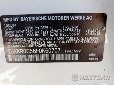 Zdjęcie 13 z 15 samochodu: 2015 BMW X5 XDRIVE35I VIN:5UXKR0C56F0K60707 - miniatura