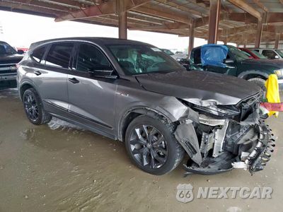 Czwarte zdjęcie samochodu z boku: 2023 ACURA MDX A-SPEC VIN:5J8YE1H01PL032903 - miniatura