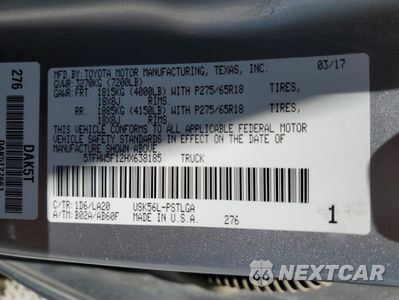 Zdjęcie 13 z 16 samochodu: 2017 TOYOTA TUNDRA CREWMAX LIMITED VIN:5TFHW5F12HX638185 - miniatura