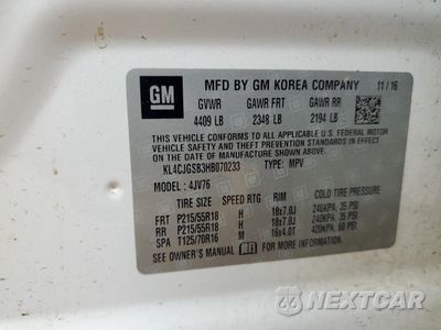 Zdjęcie 12 z 14 samochodu: 2017 BUICK ENCORE ESSENCE VIN:KL4CJGSB3HB070233 - miniatura