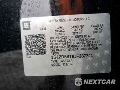 Zdjęcie 12 z 15 samochodu: 2018 CHEVROLET MALIBU LT VIN:1G1ZD5ST8JF287241 - miniatura