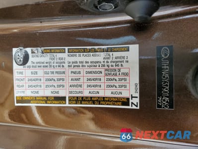 Zdjęcie 12 z 12 samochodu: 2007 LEXUS SC 430 VIN:JTHFN45Y379014562 - miniatura