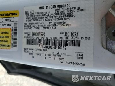 Zdjęcie 12 z 12 samochodu: 2017 FORD FUSION SE HYBRID VIN:3FA6P0LU0HR410156 - miniatura