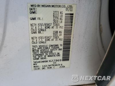 Zdjęcie 13 z 14 samochodu: 2011 NISSAN PATHFINDER S VIN:5N1AR1NB6BC627969 - miniatura